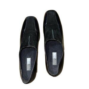 Munro Black Leather & Suede Casual Slip On Shoes Size 9 Narrow